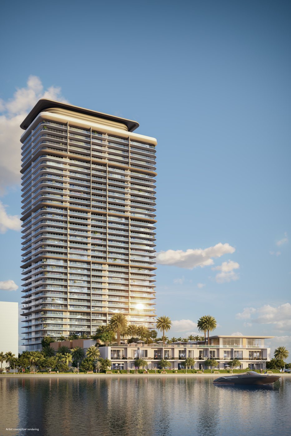 Icon Beach tower on the Intracoastal, rendering