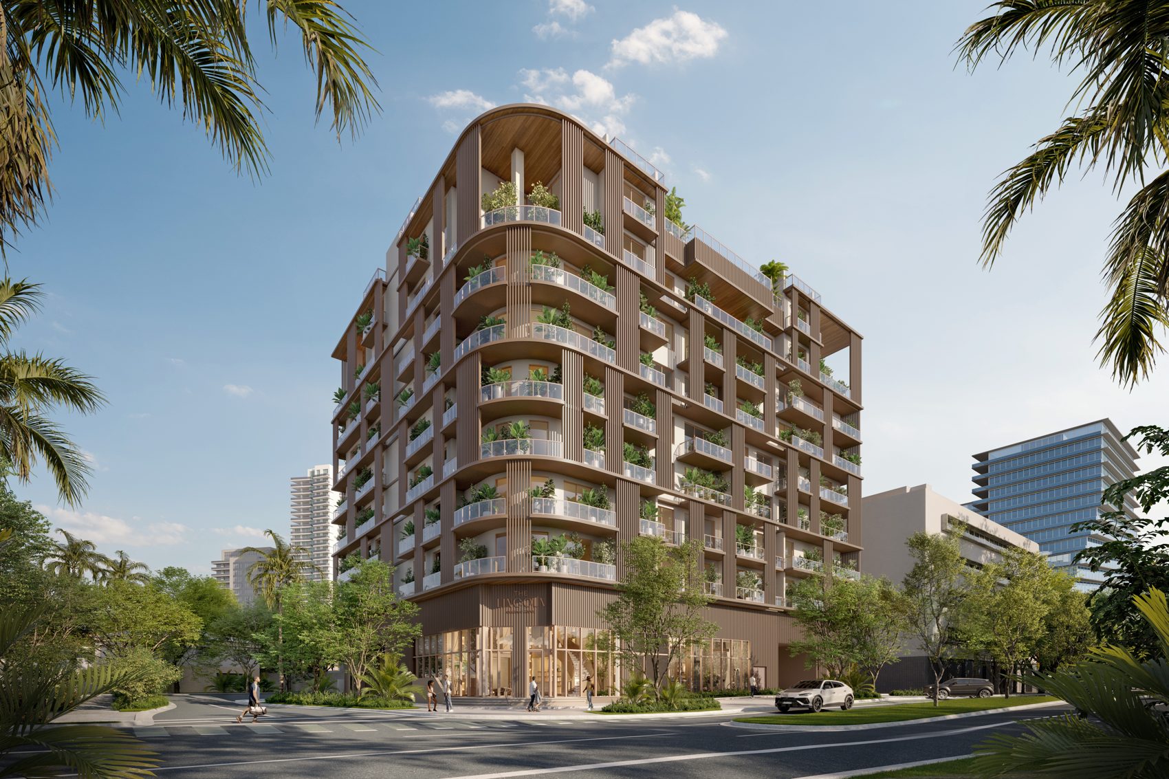 The Lincoln Coconut Grove exterior, rendering